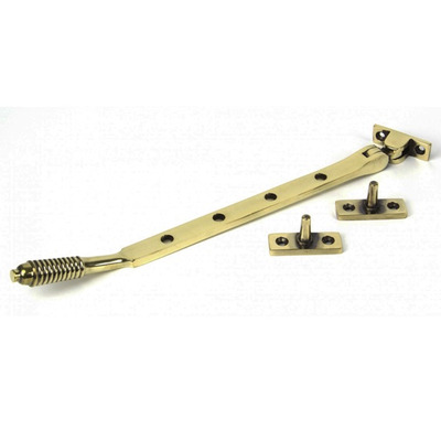 From The Anvil Reeded Window Stay (8", 10" Or 12"), Aged Brass - 83899 AGED BRASS - 10"