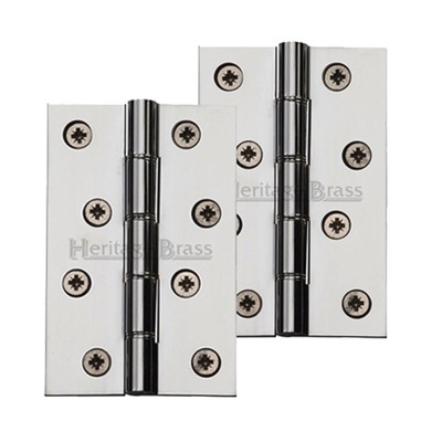 Heritage Brass 4" x 2 5/8" Heavier Duty Double Phosphor Washered Butt Hinges, Polished Chrome - HG99-350-PC (sold in pairs) POLISHED CHROME - 4" x 2 5/8"