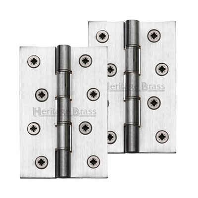 Heritage Brass 4" x 2 5/8" Heavier Duty Double Phosphor Washered Butt Hinges, Satin Chrome - HG99-350-SC (sold in pairs) SATIN CHROME - 4" x 2 5/8"