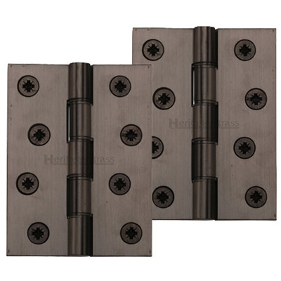 Heritage Brass 4 Inch Heavier Duty Double Phosphor Washered Butt Hinges, Matt Bronze - HG99-355-MB (sold in pairs) MATT BRONZE - 4" x 3"