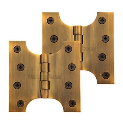 Heritage Brass 4 Inch Parliament Hinges, Antique Brass - HG99-385-AT (sold in pairs) ANTIQUE BRASS - 4" x 2" x 4"