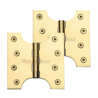Heritage Brass 4 Inch Parliament Hinges, Polished Brass - HG99-385-PB (sold in pairs) POLISHED BRASS - 4" x 2" x 4"