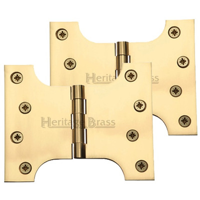 Heritage Brass 5 Inch Parliament Hinges, Polished Brass - HG99-390-PB (sold in pairs) POLISHED BRASS - 4" x 3" x 5"