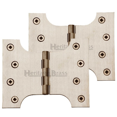 Heritage Brass 5 Inch Parliament Hinges, Satin Nickel - HG99-390-SN (sold in pairs) SATIN NICKEL - 4" x 3" x 5"