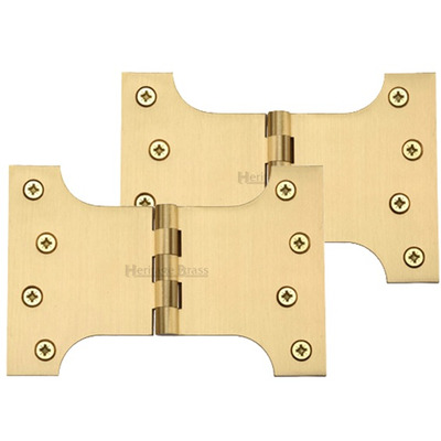 Heritage Brass 6 Inch Parliament Hinges, Satin Brass - HG99-395-SB (sold in pairs) SATIN BRASS - 4" x 4" x 6"