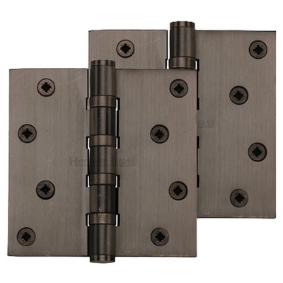 Heritage Brass 4" x 4" Ball Bearing (Steel Pin) Hinges, Matt Bronze - HG99-405-MB (sold in pairs) MATT BRONZE - 4" x 4"