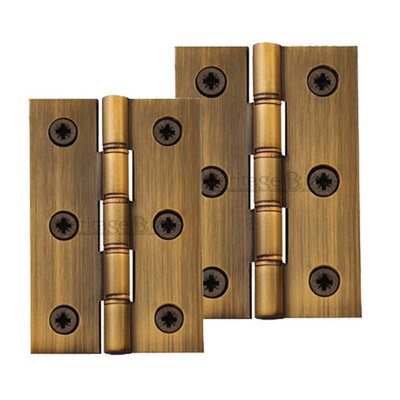 Heritage Brass 3 Inch Double Phosphor Washered Butt Hinges, Antique Brass - PR88-400-AT (sold in pairs) ANTIQUE BRASS - 3" x 2"