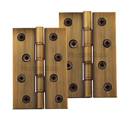 Heritage Brass 4" x 2 5/8" Double Phosphor Washered Butt Hinges, Antique Brass - PR88-405-AT (sold in pairs) ANTIQUE BRASS - 4" x 2 5/8"