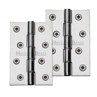 Heritage Brass 4" x 2 5/8" Double Phosphor Washered Butt Hinges, Polished Chrome - PR88-405-PC (sold in pairs) POLISHED CHROME - 4" x 2 5/8"