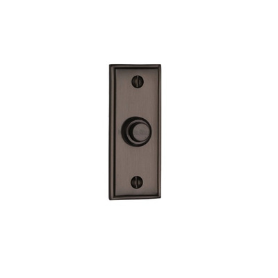 Heritage Brass Oblong Bell Push (83mm x 33mm), Matt Bronze - V1180-MB MATT BRONZE