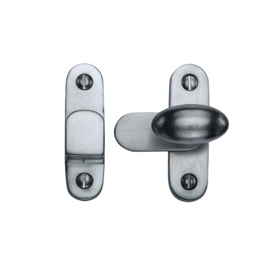 Heritage Brass Cabinet Hook & Plate Showcase Fastener, Satin Chrome - V1970-SC SATIN CHROME
