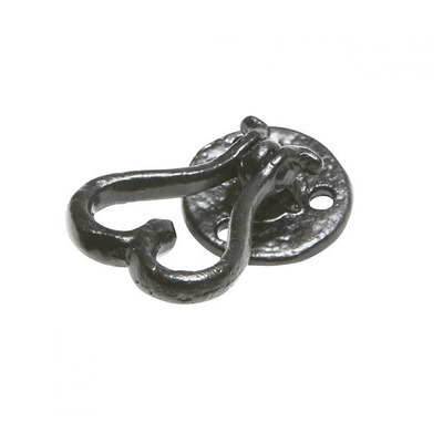 Kirkpatrick Black Antique Malleable Iron Heart Cupboard Pull Handle - AB1217 BLACK ANTIQUE FINISH