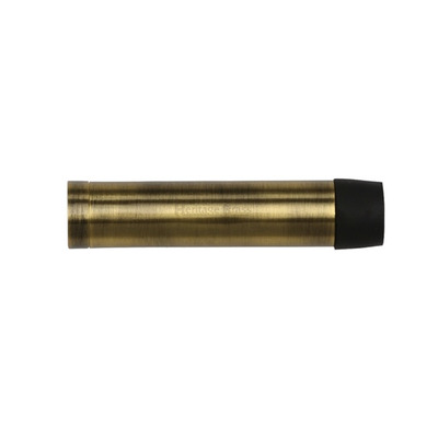 Heritage Brass Cylinder Wall Mounted Door Stop Without Rose (75mm OR 87mm), Antique Brass - V1081-AT ANTIQUE BRASS - 75mm