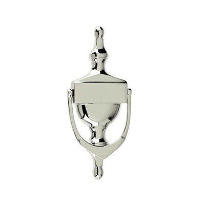 Mila ProLinea Victorian Urn Door Knocker (6" OR 8"), Polished Chrome Finish - 590001 POLISHED CHROME - 8"