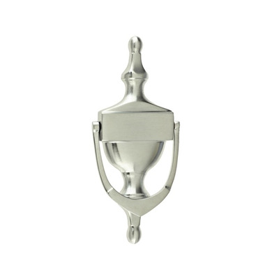 Mila ProLinea Victorian Urn Door Knocker (6"), Brushed Satin Finish - 590002 BRUSHED SATIN CHROME - 6"