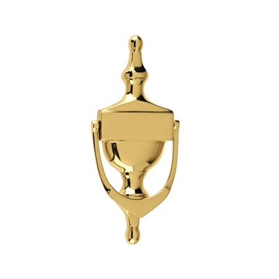 Mila ProLinea Victorian Urn Door Knocker (6" OR 8"), Polished Gold Finish - 590004 POLISHED GOLD - 8"