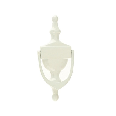 Mila ProLinea Victorian Urn Door Knocker (6" OR 8"), White Finish - 590008 WHITE - 8"