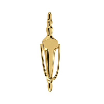 Mila ProLinea Slimline Urn Door Knocker (8"), Polished Gold Finish - 590084 POLISHED GOLD - 8"