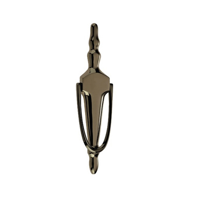 Mila ProLinea Slimline Urn Door Knocker (8"), Smokey Chrome Finish - 590085 SMOKEY CHROME - 8"