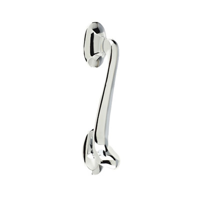 Mila ProLinea Victorian Scroll Knocker (7"), Polished Chrome Finish - 590161 POLISHED CHROME - 7"