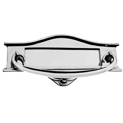 Prima Art Nouveau Letter Plates, (228mm x 102mm OR 312mm x 158mm) Polished Chrome - BC323 POLISHED CHROME - 312mm x 158mm