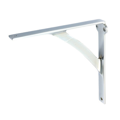 Prima Shelf Bracket For Wood (Various Sizes), Polished Chrome - BC466 POLISHED CHROME - 200mm x 205mm
