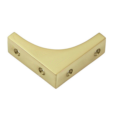 Prima Chest Corner Bracket (50mm x 50mm x 17mm), Polished Brass - PB166 POLISHED BRASS