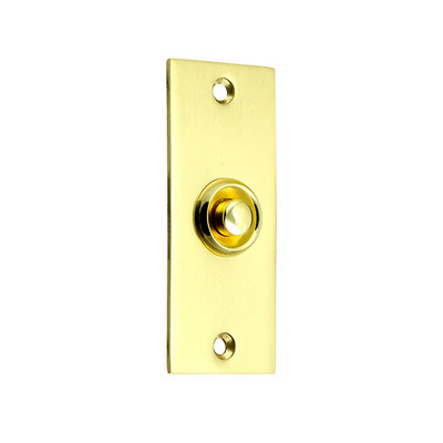 Prima Flat Victorian Bell Push, Polished Brass - PB749 POLISHED BRASS