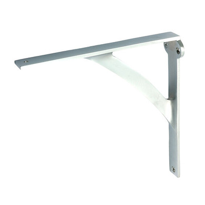 Prima Shelf Bracket For Wood (Various Sizes), Satin Chrome - SCP466 SATIN CHROME - 200mm x 205mm