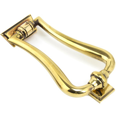 From The Anvil Period Slimline Art Deco Door Knocker, Aged Brass - 90028 AGED BRASS
