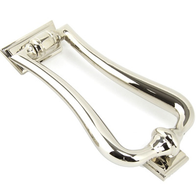 From The Anvil Period Slimline Art Deco Door Knocker, Polished Nickel - 90042 POLISHED NICKEL