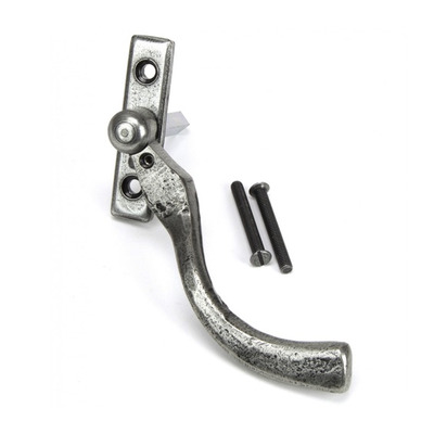 From The Anvil Small Left Or Right Handed Peardrop Locking Espagnolette Window Fastener, Pewter - 33716 PEWTER - RIGHT HAND