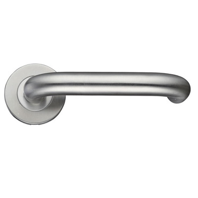 Zoo Hardware ZCS RTD Lever On Round Rose, Satin Stainless Steel - ZG4S030 (sold in pairs) SATIN STAINLESS STEEL
