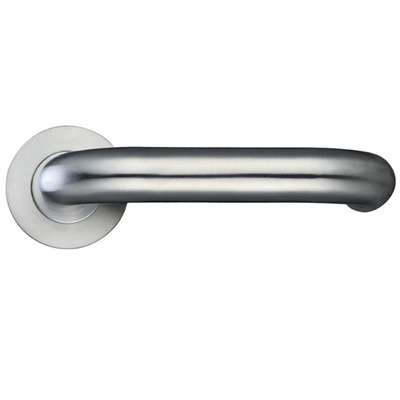 Zoo Hardware ZPS RTD Lever On Round Rose, Satin Stainless Steel - ZPS080SS (sold in pairs) SATIN STAINLESS STEEL