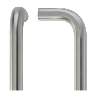 Zoo Hardware ZCS2 Contract D Pull Handles (19mm or 22mm Bar Diameter), Satin Stainless Steel - ZCS2D150BS SATIN STAINLESS STEEL - 22mm x 600mm c/c