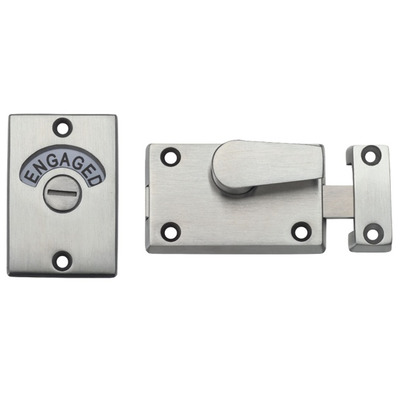 Zoo Hardware ZAS Toilet Door Indicator (40mm x 60mm), Satin Stainless Steel - ZAS25SS SATIN STAINLESS STEEL