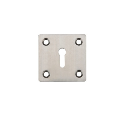 Zoo Hardware ZAS Square Standard Profile Escutcheon (50mm x 50mm), Satin Stainless Steel - ZAS26SS SATIN STAINLESS STEEL