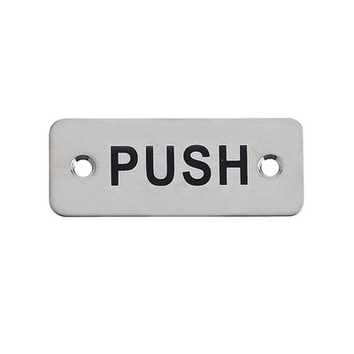 Zoo Hardware ZAS Radius PUSH Finger Plates (75mm x 30mm), Satin Stainless Steel - ZAS33SS SATIN STAINLESS STEEL