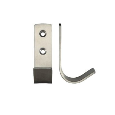 Zoo Hardware ZAS Single Coat Hook, Satin Stainless Steel - ZAS72SS SATIN STAINLESS STEEL