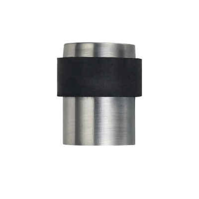 Zoo Hardware Floor Mounted Cylinder Door Stop, Satin OR Polished Stainless Steel - ZAS85 SATIN STAINLESS STEEL