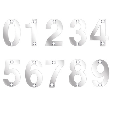 Zoo Hardware ZSN Numerals 75mm (0-9), Polished Stainless Steel - ZSNAPS POLISHED STAINLESS STEEL - 2