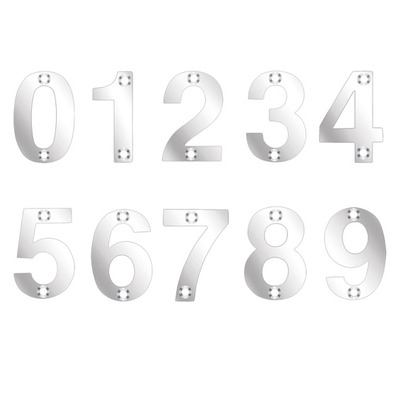 Zoo Hardware ZSN Numerals 50mm (0-9), Polished Stainless Steel - ZSNPS POLISHED STAINLESS STEEL - 8