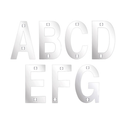 Zoo Hardware ZSN Letters 75mm (A-G), Polished Stainless Steel - ZSNPS75 POLISHED STAINLESS STEEL - C