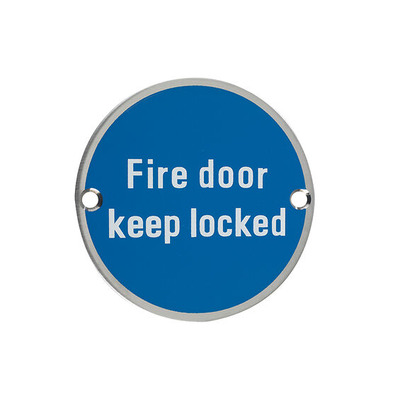Zoo Hardware ZSS Door Sign - Fire Door Keep Clear, Satin Stainless Steel - ZSS11SS SATIN STAINLESS STEEL