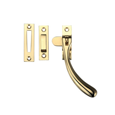 Zoo Hardware Fulton & Bray Offset Casement Fastener, Polished Brass - FB104 POLISHED BRASS