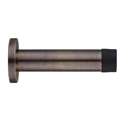 Zoo Hardware Cylinder Door Stop With Rose (80mm), Florentine Bronze - ZAB09FB FLORENTINE BRONZE