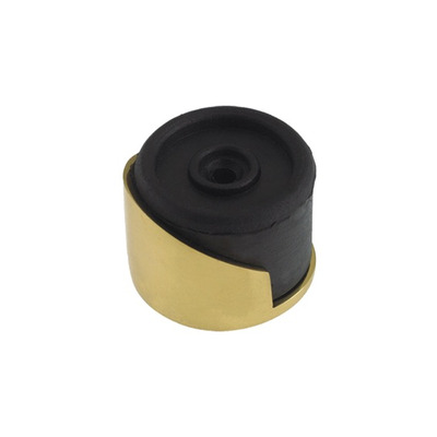 Zoo Hardware Round Floor Mounted Door Stop (38mm Diameter), Polished Brass - ZAB85 POLISHED BRASS - 38mm Diameter