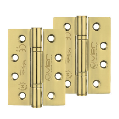 Zoo Hardware Vier Precision 4 Inch Grade 14 High Performance Hinge, PVD Stainless Brass - VHP243PVD (sold in pairs) PVD STAINLESS BRASS - 102mm x 76mm x 3mm