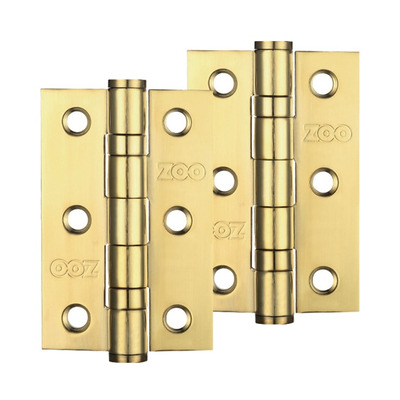 Zoo Hardware 3 Inch Grade 201 Hinge, PVD Stainless Brass - ZHSS232PVD (sold in pairs) PDV STAINLESS BRASS - 76mm x 50mm x 2mm