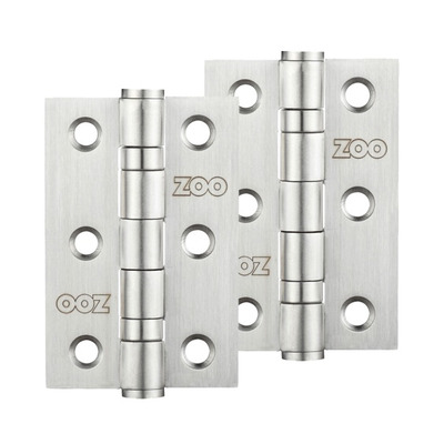 Zoo Hardware 3 Inch Grade 201 Hinge, Satin Stainless Steel - ZHSS232S (sold in pairs) SATIN STAINLESS STEEL - 76mm x 50mm x 2mm